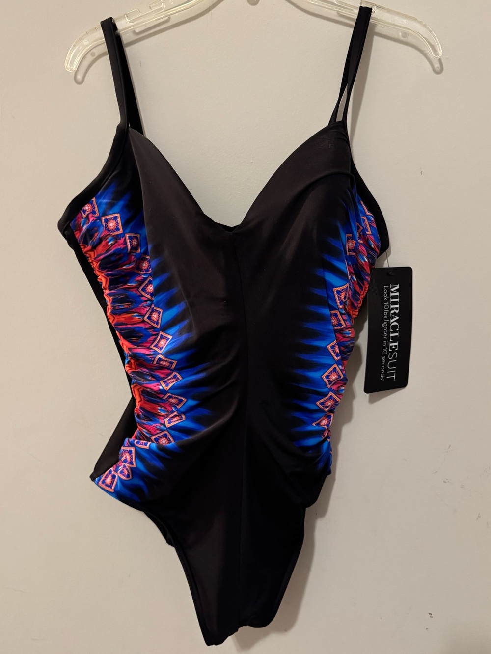 Miraclesuit Blue & Pink Abstract Ruched One-Piece